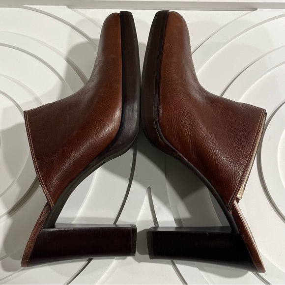UNISA Brown Leather‎ Western STARLING High Heel MULES Womens 8.5 B Clogs Brazil - Picture 9 of 12